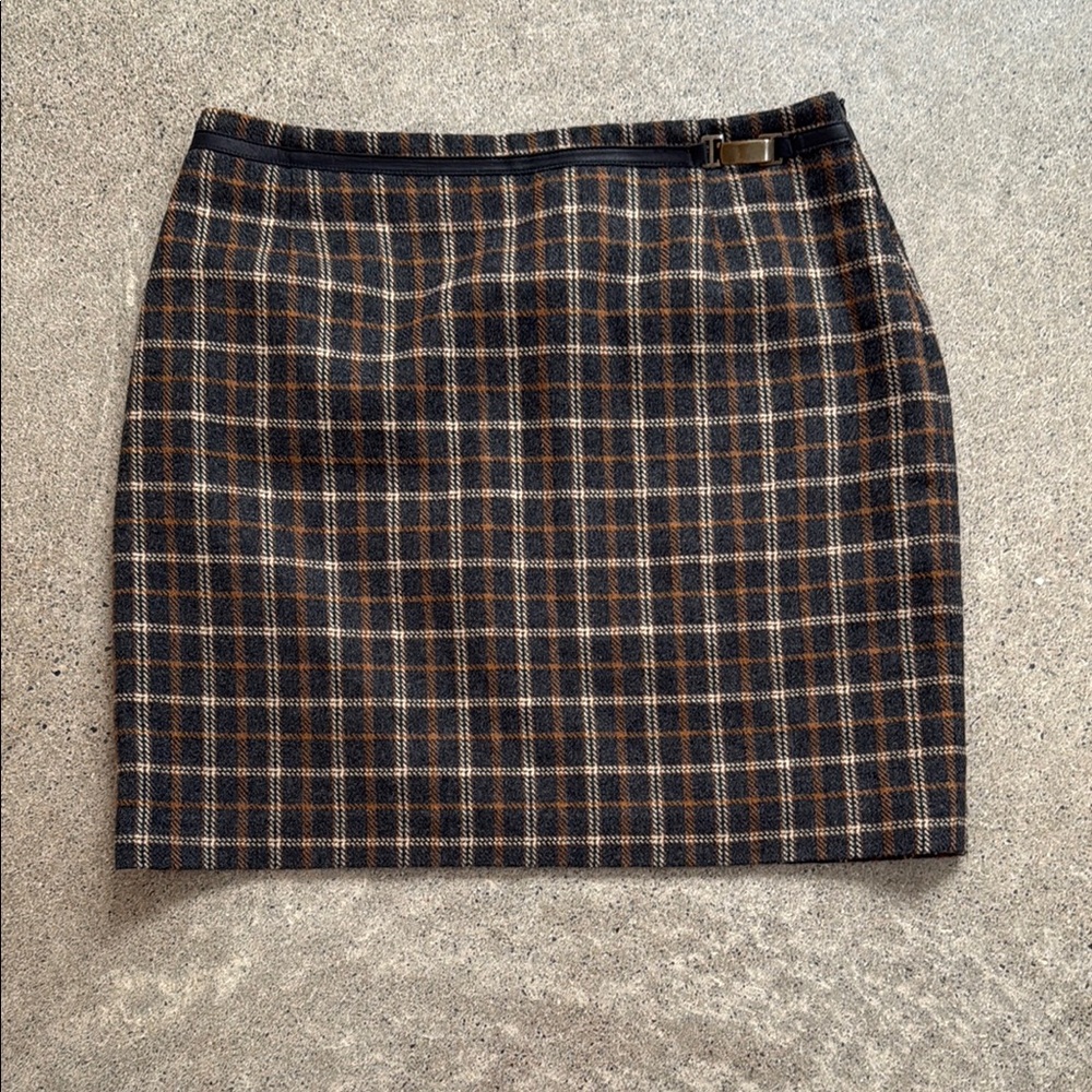 Tristan Brown and Gray Mini Pencil Skirt Casual